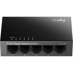 Cudy GS105 Ethernet Switch Gigabit 5 Ports 10/100/1000Mbps Ethernet Hub Plug & Play, Metallgehäuse