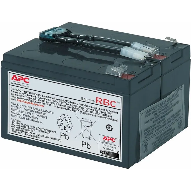 APC RBC9 Ersatzbatterie-Kit, wartungsfreier Gelakkumulator für USV-Systeme, schwarz