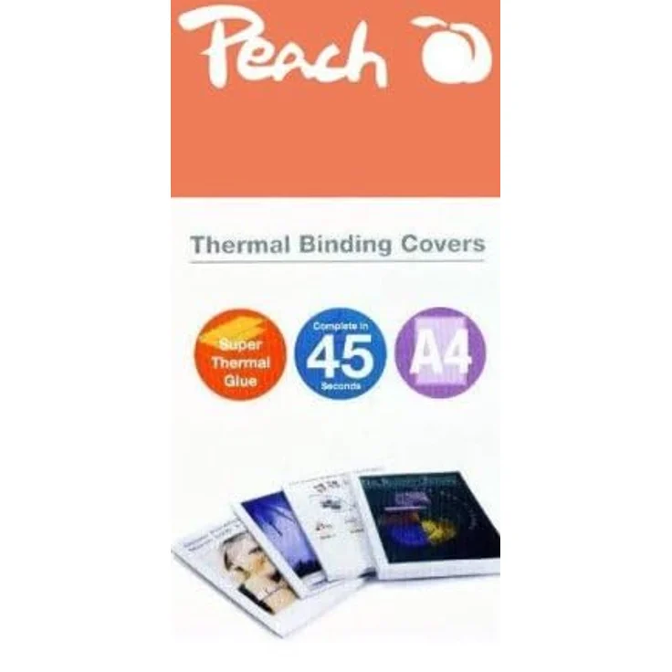 Peach PBT406-07 Thermobindemappe, A4, 100 Blätter, 80 g/m², 80 Stück, weiß – Bild 4