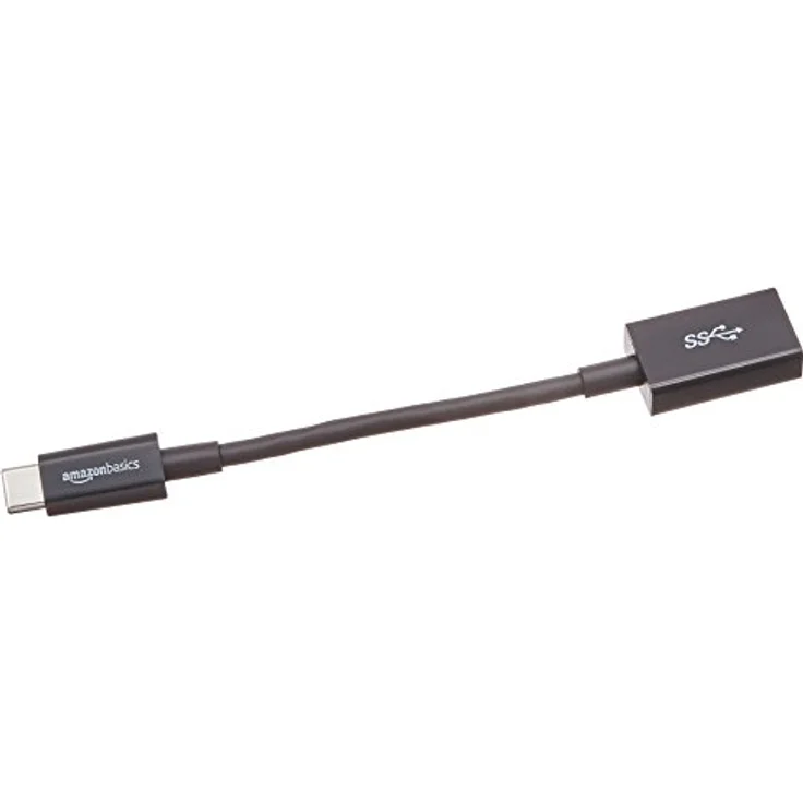AmazonBasics - Adapterkabel, USB-Typ-C-Stecker auf USB-Buchse, USB 3.1, 1. Generation, Schwarz – Bild 4