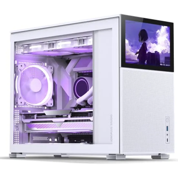 Jonsbo D31 Mesh Screen mATX Gehäuse, gehärtetes Glas - weiß