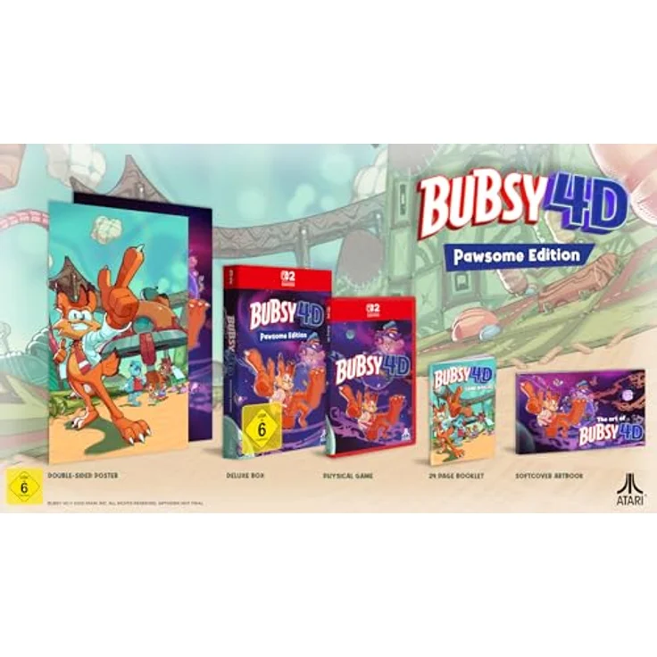 ATARI SW2 BUBSY 4D PAWSOME EDITION - Download-Code für Nintendo Switch 2, inkl. Poster, Handbuch und Artbook – Bild 2
