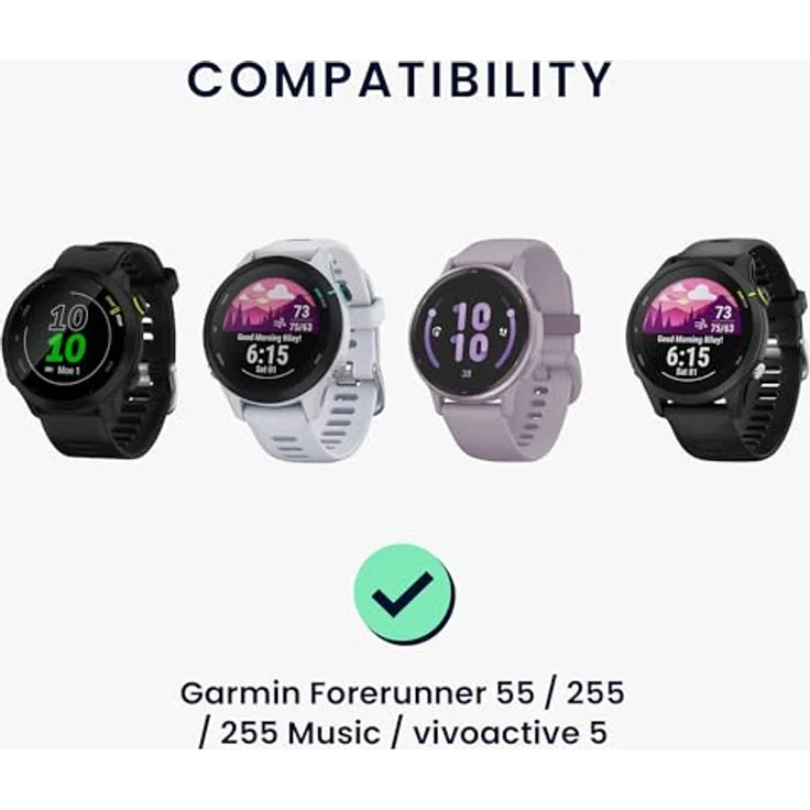 kwmobile USB Kabel Charger kompatibel mit Garmin Forerunner 55 / 255 / 255 Music / vivoactive 5 Ladekabel - Smart Watch Ersatzkabel - Fitnesstracker, Schwarz – Bild 6