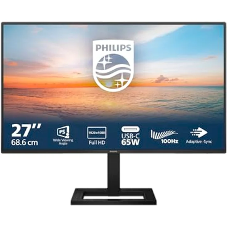 Philips 27E1N1300AE - 27 Zoll Full HD Monitor, Lautsprecher, höhenverstellbar, schwarz – Bild 2