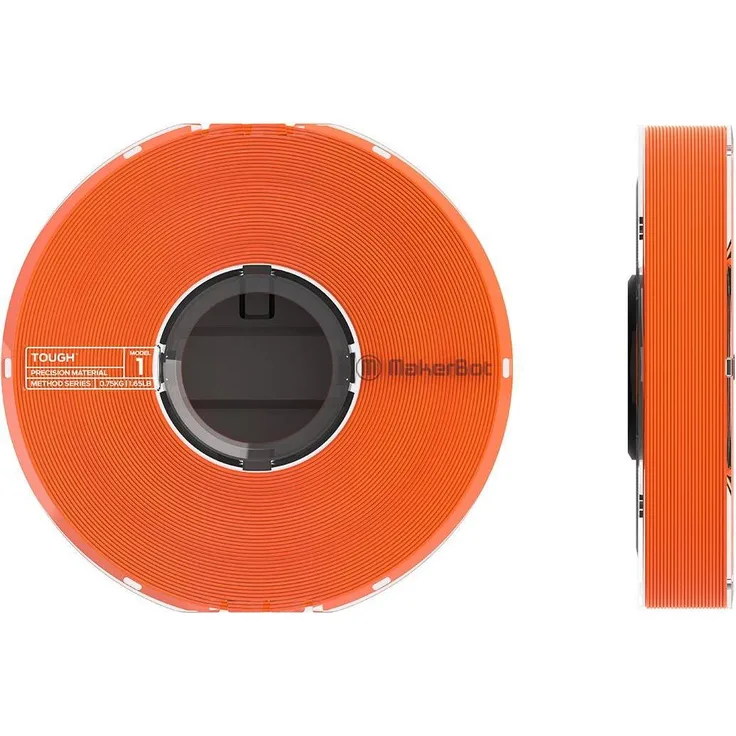 Makerbot Tough Precision, 3D Filament aus PLA, 0.75kg, 1.75 mm, safetyorange, hohe Schlagfestigkeit, Smart Spool™