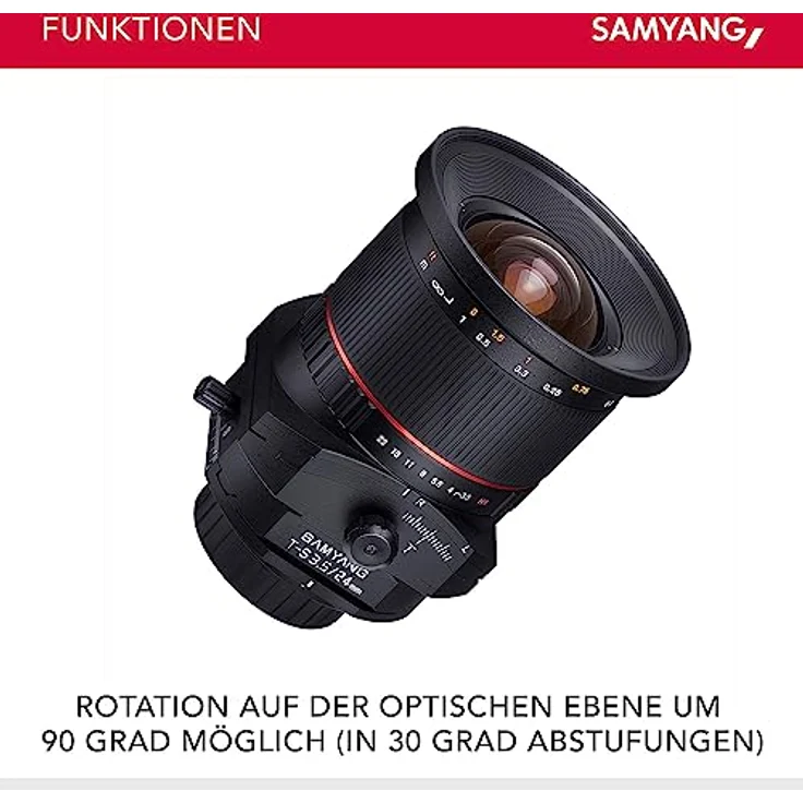 Samyang 24mm F3.5 T-S Objektiv für Anschluss Sony E – Bild 4