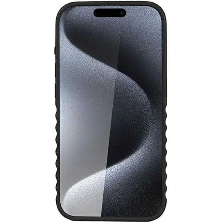 Audi Synthetic Leather Hülle für iPhone 15 Pro 6.1", Hartschalenkoffer aus TPU/Kunstleder, Schwarz – Bild 4
