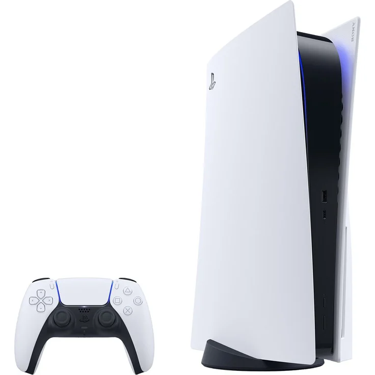 Sony PlayStation 5 Disc Version (mit Laufwerk), 825GB Speicherplatz, 1x Dual Sense Wireless-Controller, weiss – Bild 1