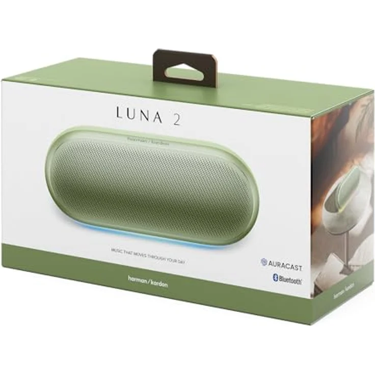HARMAN KARDON Luna 2 Bluetooth-Lautsprecher, Mint, IP67 wasserdicht, 12 Stunden Akkulaufzeit, KI-Sound-Boost, Ambient Light – Bild 7