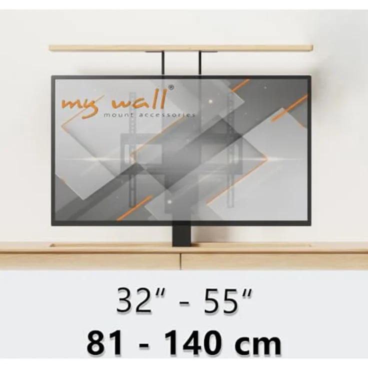 my wall TV-Ständer HP67-1L, elektrisch drehbar und höhenverstellbar für TVs bis 55 Zoll, 60 kg Tragkraft, VESA bis 400x400, App- und Sprachsteuerung – Bild 7