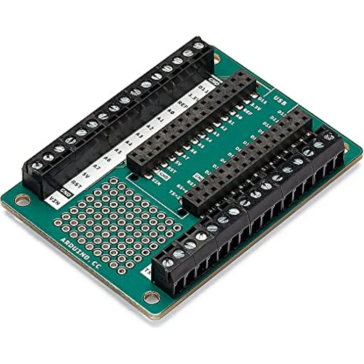 Arduino Nano Screw Terminal Adapter (ASX00037), lötfreier Adapter mit Schraubklemmen für sichere Verbindungen, ideal für IoT-Projekte