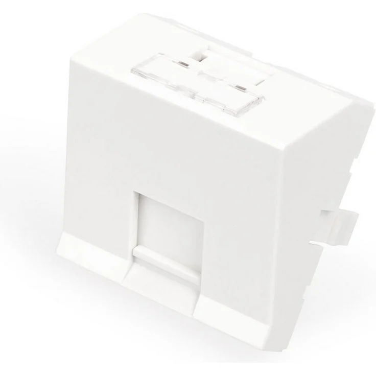 Digitus Frontplatte für Keystone Module, Schutzklappe und Beschriftungsfeld, Signal White
