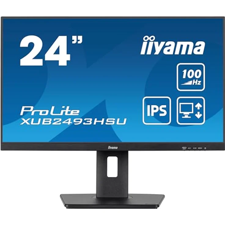 iiyama Prolite XUB2493HSU-B7 60,5cm 23,8" IPS LED-Monitor Full-HD 100Hz HDMI DP USB2.0 Höhenverstellung Pivot Adaptive Sync schwarz – Bild 2