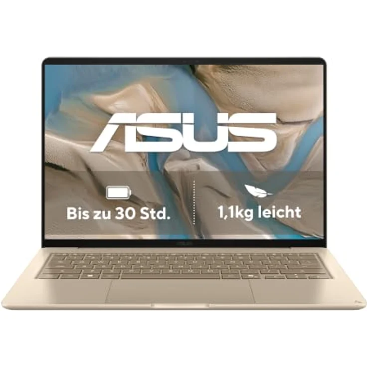 ASUS Zenbook 14 Beige UX3480QA-U1157W, 14 Zoll OLED Laptop mit Snapdragon X1, 16 GB RAM, 512 GB SSD, Windows 11 Home – Bild 1