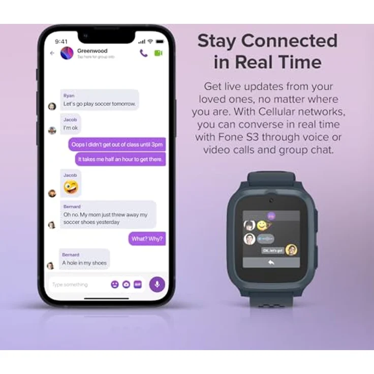 myFirst myFirst Fone S3+ Kinder-Smartwatch in Space Blue mit GPS, Musikplayer, Kamera, Anruffunktion und Schulmodus – Bild 5