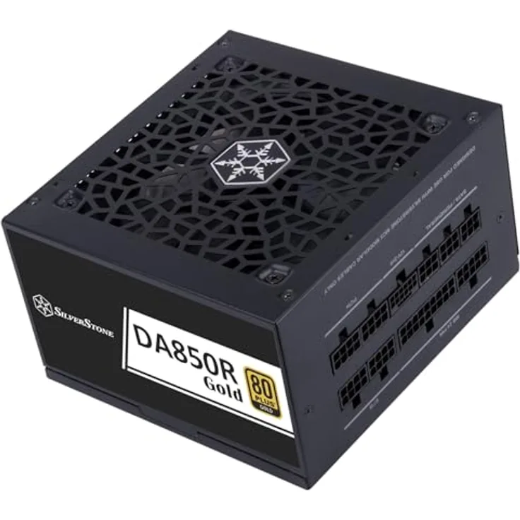 SilverStone Technology DA850R Gold, 80 Plus Gold vollständig modulares ATX-Netzteil, 850W, ATX 3,0 & PCIe 5,0, SST-DA850R-GMA