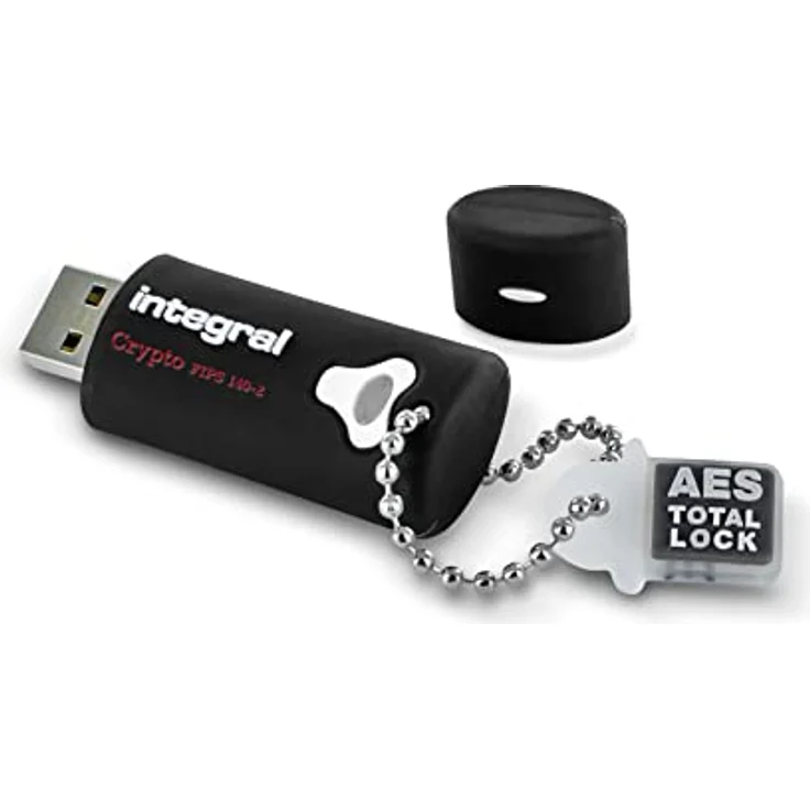 Integral 64GB Crypto-140-2 256-Bit 3.0 USB Stick verschlüsselt - USB Stick Passwort geschützt FIPS 140-2 Level 3 zert. Schutz vor Brute-Force-Angriffen - Robustes, dreilagiges, wasserdichtes Design – Bild 1