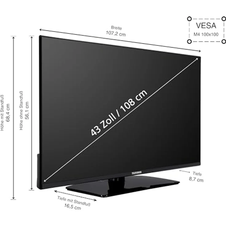 Telefunken Android TV 43 Zoll Fernseher (Full HD Smart TV, HDR, Triple-Tuner, Bluetooth) XF43AN750M – Bild 2