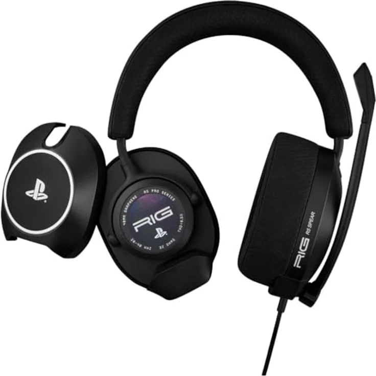 NACON Sony R5 Pro HS, Kabelgebundenes Gaming-Headset in Schwarz, offiziell lizenziert für PS5 und PS4, 40-mm-Graphen-Lautsprecher, 3,5-mm-Klinkenstecker – Bild 2