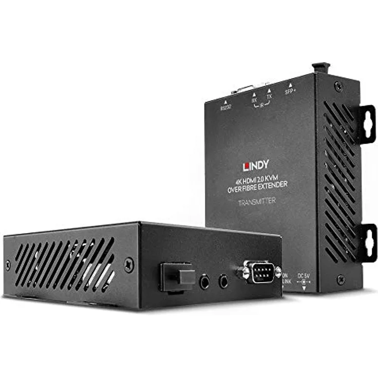LINDY 300 m Glasfaserkupplung, HDMI 18 G & USB KVM Extender