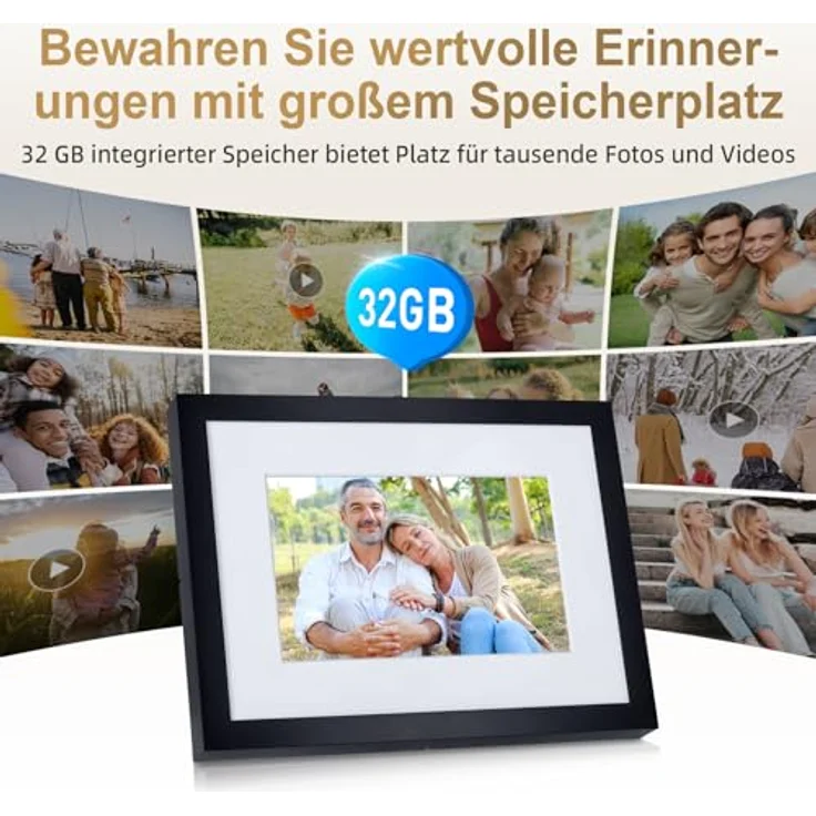 Rollei Smart Frame WiFi 110, Digitaler Bilderrahmen 10,1 Zoll mit 1280x800 IPS Touchscreen, 32GB Speicher und schwarzem Rahmen – Bild 5