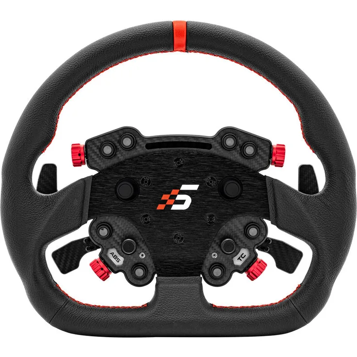 Simagic GT1 Lenkrad mit Pro HUB / Knob - Leder, Gaming-Lenkrad mit 14 Bedienungselementen, CNC-Aluminium und Kohlefaser Materialien