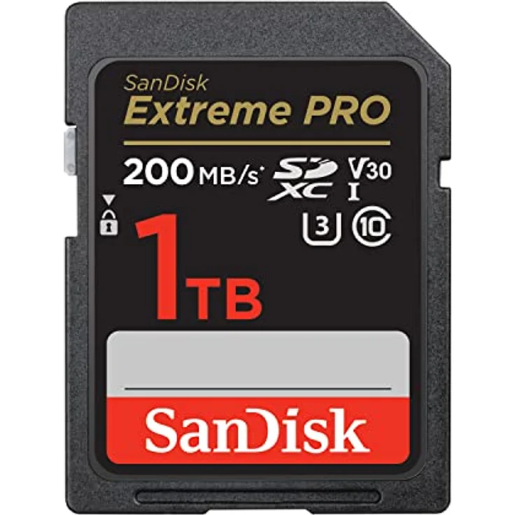 SanDisk Extreme PRO SDXC UHS-I Speicherkarte 1 TB (V30, Übertragungsgeschwindigkeit 200 MB/s, U3, 4K UHD Videos, SanDisk QuickFlow-Technologie, temperaturbeständig) – Bild 1