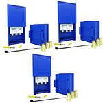 3X Anadol 2/1 Diseqc Schalter 2.0 - Digital Sat Switch für Verteilung von 2 Satellit auf 1 Teilnehmer, 2-1 LMB Schalter Verteiler, Full HD + 9X vergoldete F-Stecker + Kabelbinder + Dübel Schrauben