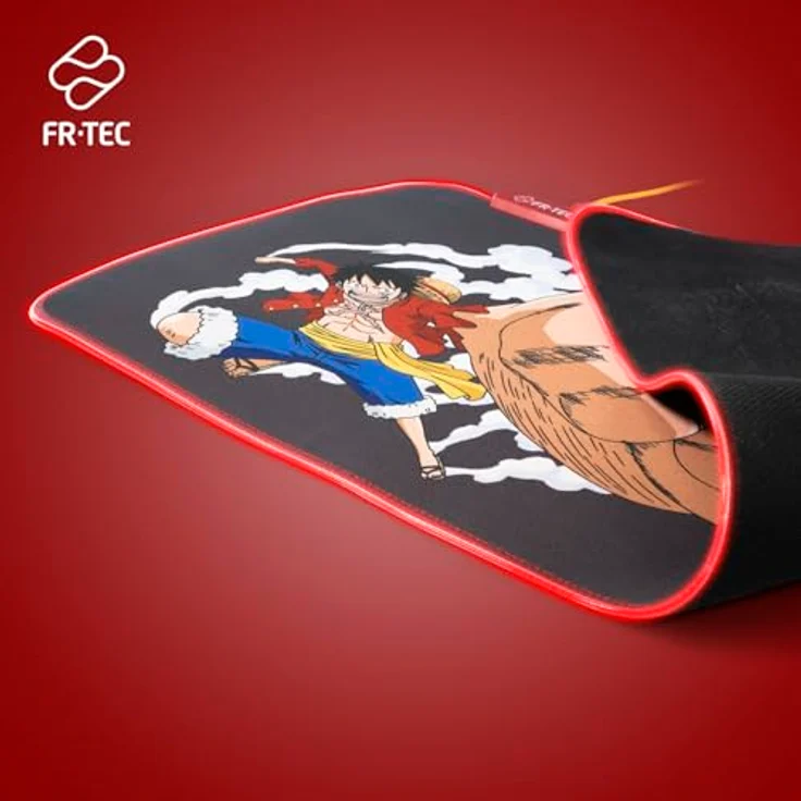 Blade Gaming Mauspad - One Piece Luffy (XL), Mausmatte mit LED-Beleuchtung und rutschfester Unterlage, Rot – Bild 5