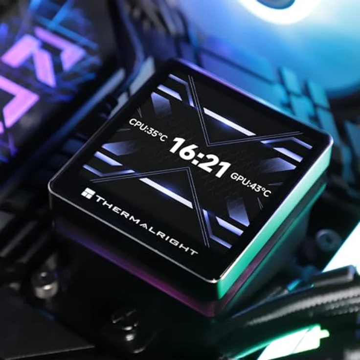 Thermalright Grand Vision 360 ARGB, All-in-One CPU Wasserkühler mit RGB-Beleuchtung, Schwarz, 3x 120 mm Lüfter, leiser Betrieb, kompatibel mit vielen Prozessorsockeln – Bild 5