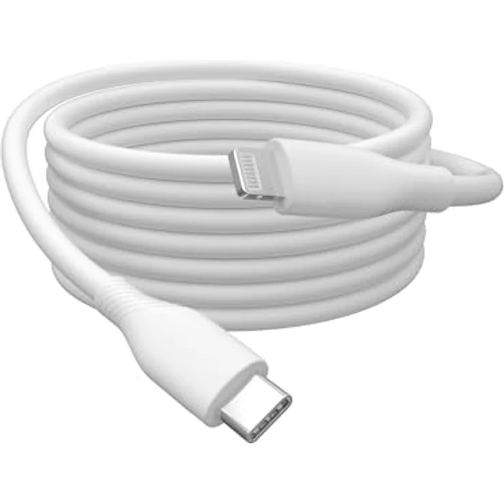 DIGITUS Lightning Anschlusskabel - USB 2.0-0,5m - USB-C zu Lightning - High Speed 480 Mbit/s - 60W Power Delivery - MFI - Flexibles Silikonkabel - Weiß - für iPad, iPhone – Bild 1