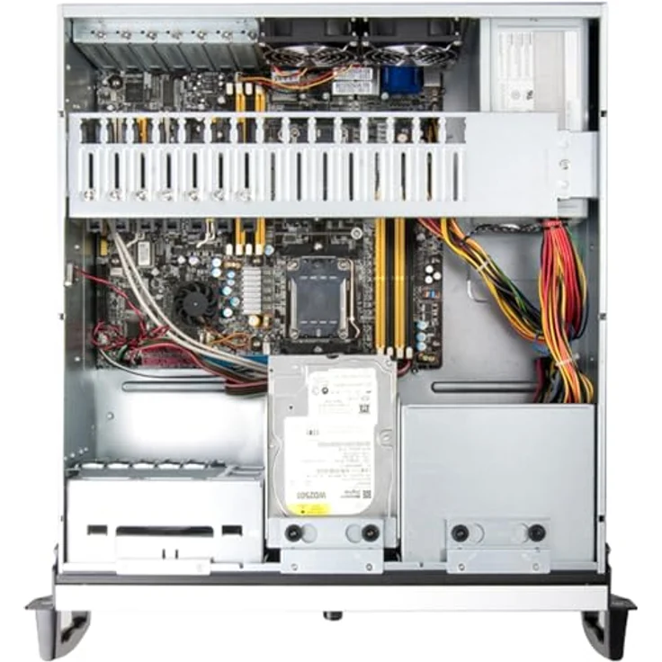 Chenbro RM42300F1, ATX PC Gehäuse in Schwarz/Silber mit USB 3.0 Anschluss – Bild 3