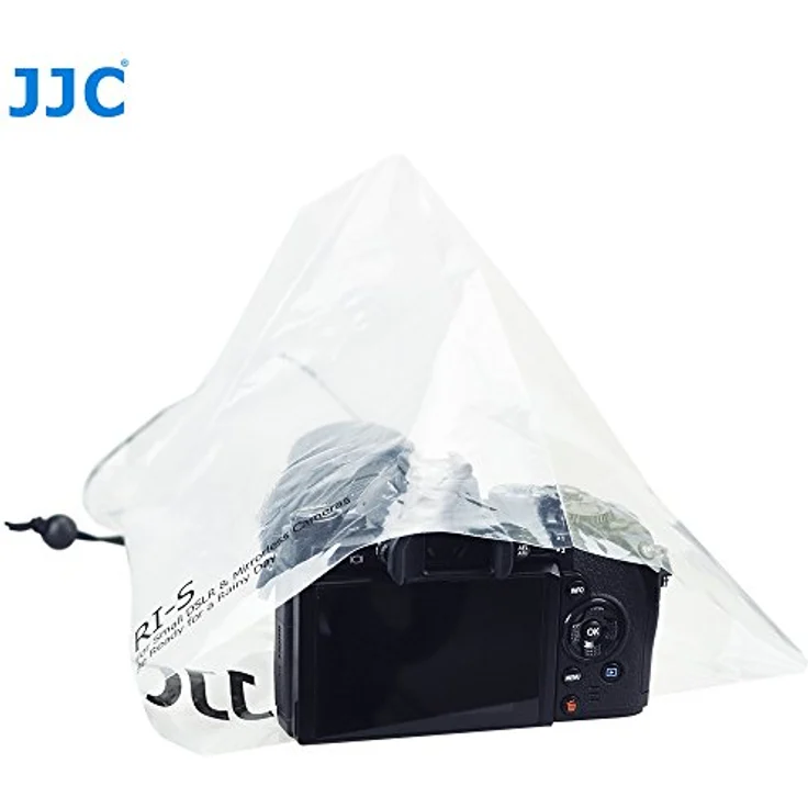 JJC RI-S Einweg-Regenschutzhülle für spiegellose Systemkamera - 2 Stück - transparent, schützt vor Regen, Staub und Schlamm, passend für DSLR mit Objektiv bis 28 cm – Bild 5