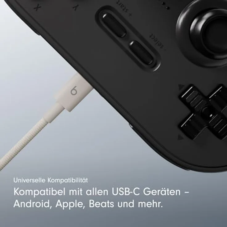Beats USB-A auf USB-C Gewebtes Kabel, 1,5 m, schnelles Laden, langlebig und verwicklungsfrei, Energie-Grau – Bild 3