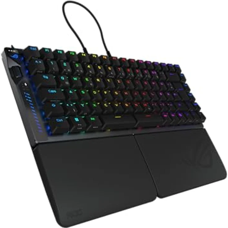 ASUS ROG Falcata DE, Split-Tastatur mit Hot-Swap ROG HFX V2 Switches, 8K Wireless und abnehmbaren Handgelenkstützen – Bild 2