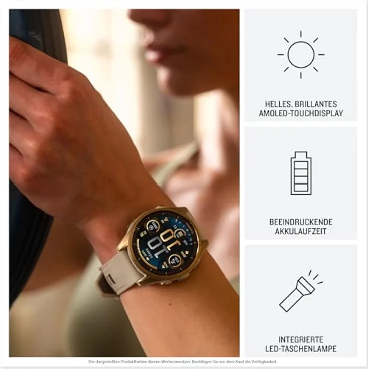 Garmin fēnix 8 43mm Multisport-Smartwatch, 1,3" AMOLED, Taschenlampe, TOPO-Karten, 80+ Sport-Apps, Telefonie, Music Pay – Bild 3