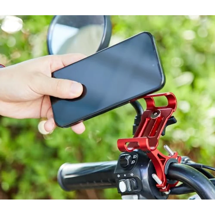 My Wall HR22L, Handyhalterung Fahrrad für Smartphones bis 75mm Breite, simples Design mit Drehgelenk für Hoch- und Querformat – Bild 2