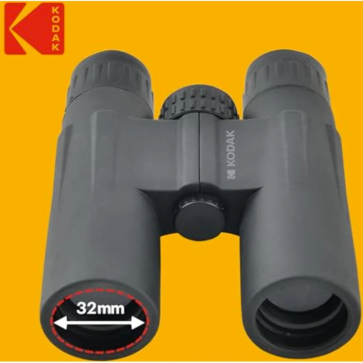 KODAK Fernglas BCS600, Kompaktes Fernglas mit 12-facher Vergrößerung und Umhängeband, Schwarz – Bild 3