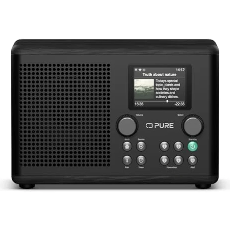 Pure Classic H4i Internetradio - WLAN, DAB+, FM, Bluetooth 5.3, USB - 10W Lautsprecher - 2,4" Farbdisplay - 150 Speicherplätze - Sleep- & Küchentimer - AUX-Eingang - Schwarz – Bild 1