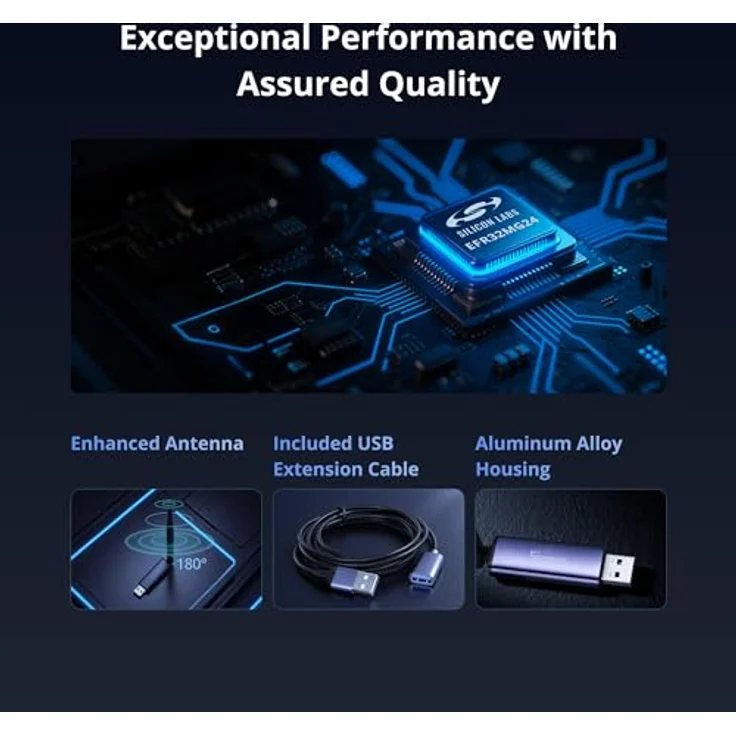 SONOFF Zigbee 3.0 USB Dongle Plus MG24, leistungsstarker Zigbee Gateway mit EFR32MG24 Chip, 4,5dBi Antennengewinn, kompakt mit USB-Verlängerungskabel, kompatibel mit Home Assistant und Zigbee2MQTT – Bild 3