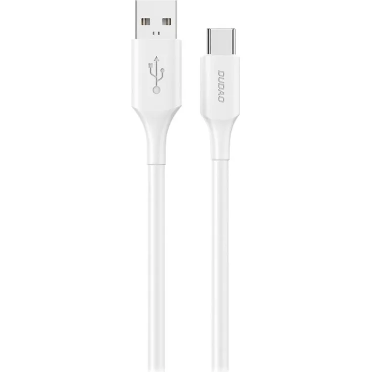 Dudao L2sT USB-A – USB-C Kabel, 6A, 1,2 m, Weiß, robust und schnell ladend