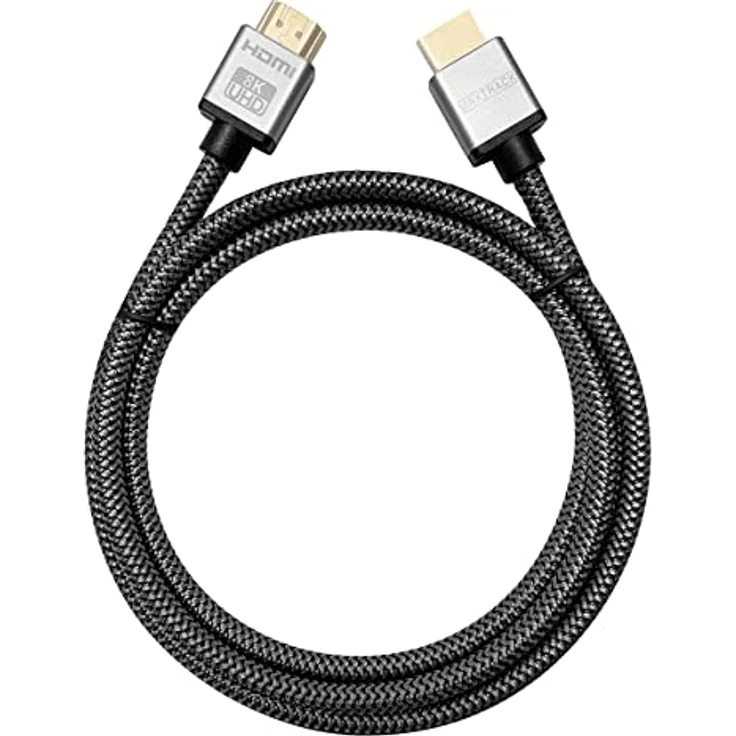 MAXTRACK HDMI® 2.1 High Speed Kabel, 8K@60Hz/4K@120Hz, 3 m, Metallic-Look, Gaming, TV, Blu-ray – Bild 3