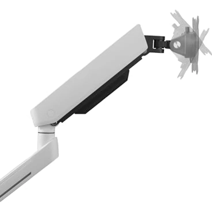 One for All Monitor Halterung Experience RGB Dual, 360° drehbar, 180° schwenkbar, 80° neigbar, für Monitore 21'' bis 45'', weiss – Bild 5