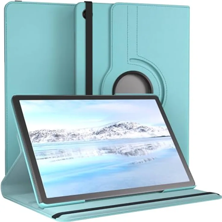EAZY CASE 360° Drehbare Tablet Hülle für Samsung Galaxy Tab A11 Plus, 11 Zoll Schutzhülle mit Ständerfunktion, Kunstleder, Blau