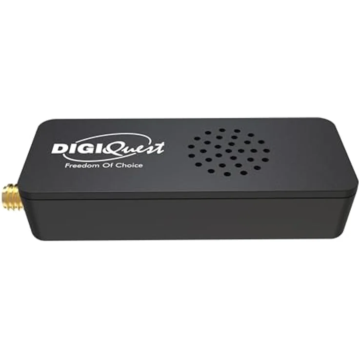 Digiquest Terrestrischer Stick Retro TV X2O, DVB-T2 HD Receiver mit automatischem Selbstscan, schwarz, platzsparend und energieeffizient – Bild 1