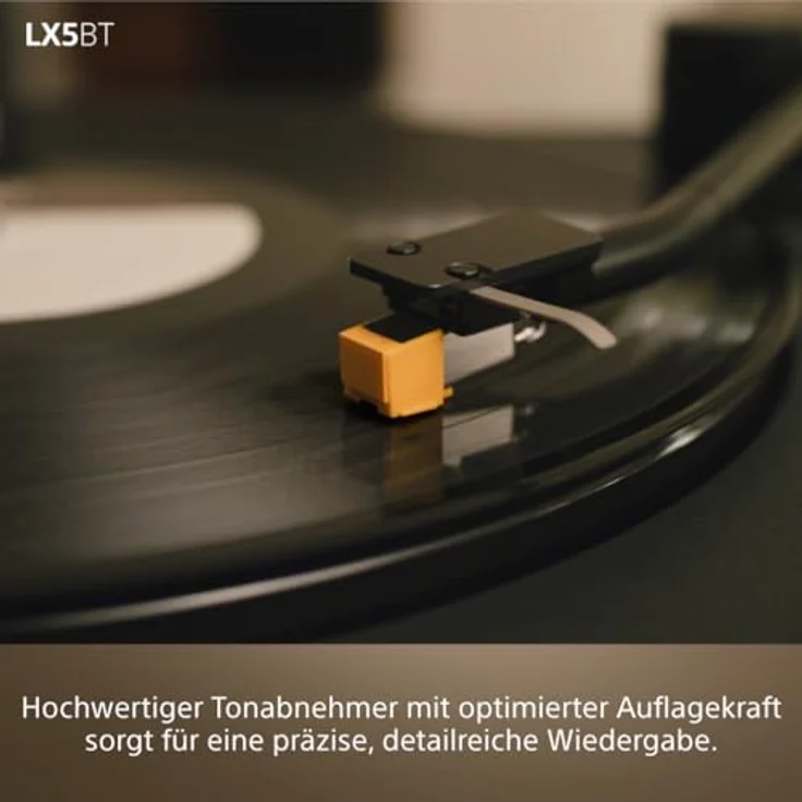 Sony PS-LX5BT, Premium-Bluetooth-Plattenspieler mit vollautomatischer Wiedergabe, Riemenantrieb, Hi-Res Audio, integriertem Phono-Vorverstärker – Schwarz – Bild 3