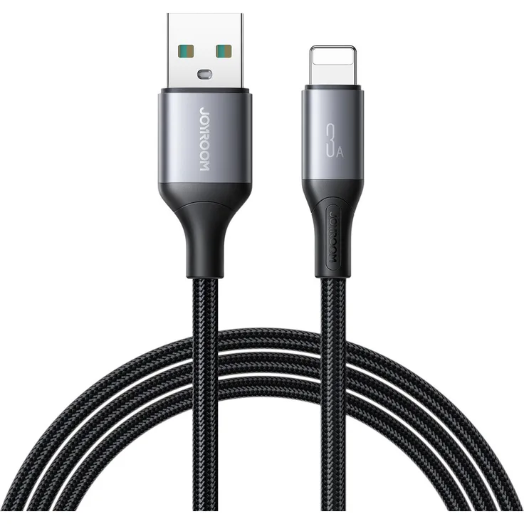 Joyroom S-A28 Flash Series, Ladekabel 3A USB-A - Lightning, 2m, robuste Nylonummantelung, stabile Datenübertragung bis 480 Mbps