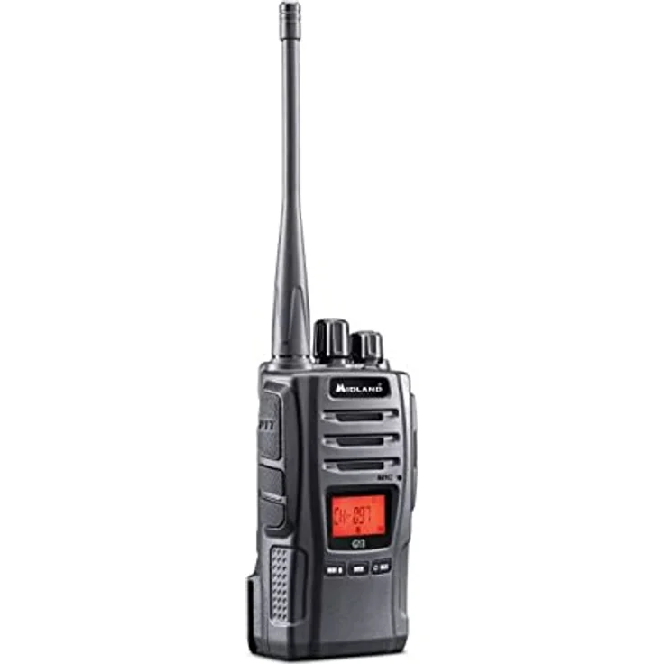 Midland G13 2er Kofferset, 2X PMR446 Funkgerät, Kenwood, C1462.S1, 2X AE34 Headset, 2X Standlader, 2X Akkupack 2600 mAh, Schwarz – Bild 4