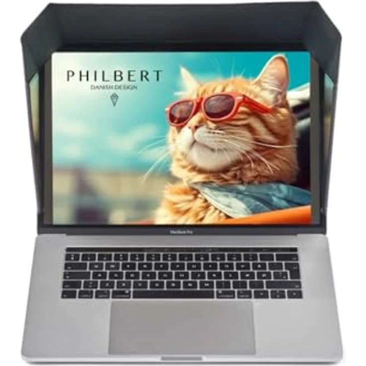 Philbert Design - St. Tropez Slim Hood für 15”/16” Laptops, Sonnenblende/Privatsphäre, hitzebeständig, Blendreduktion, Kontrastverbesserung, faltbar, Schwarz – Bild 5