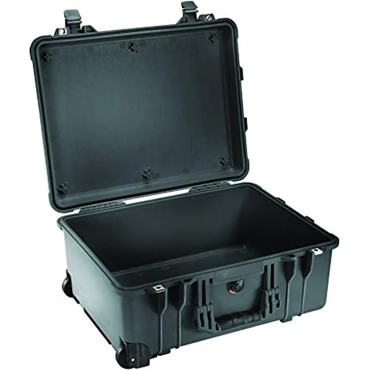 PELI 1560 Langer Schutzkoffer mit Rollen, IP67 Wasser- und Staubdicht, 44L Volumen, Hergestellt in Deutschland, Ohne Schaum, Schwarz – Bild 2